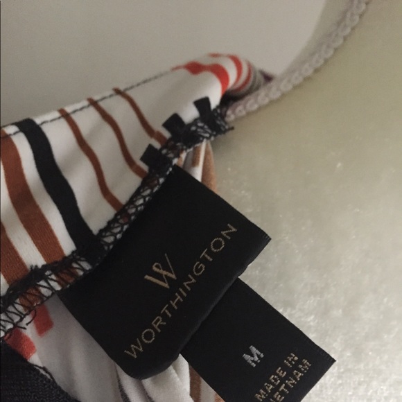 Worthington Top Blouse Halter Neck Sleeveless Sz M - Picture 7 of 7